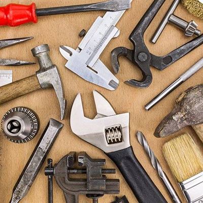 HAMMER, WRENCH, CHISEL, PLIERS, SCREWDRIVER, TOOLS, BRUSH, CHUCK, CALIPER
