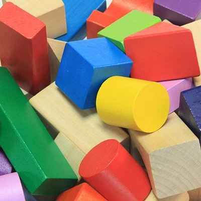 BLOCKS, WOODEN, CUBE, TRIANGLE, YELLOW, GREEN, SHAPES, RECTANGLE, CYLINDER