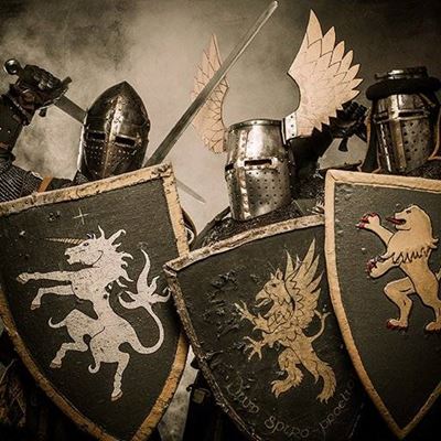 KNIGHTS, MEDIEVAL, HELMET, LION, CHAINMAIL, SHIELD, WINGS, UNICORN, PLATE