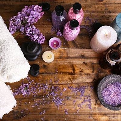 AROMATHERAPY, CANDLES, TREATMENT, TOWELS, PAMPER, PETALS, PURE