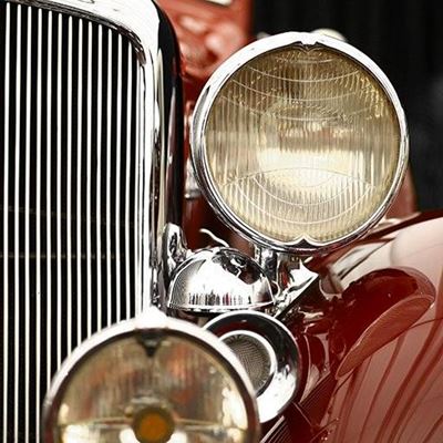 LAMPS, RADIATOR, RESTORED, CHROME, VINTAGE, GRILLE, POLISHED, CLASSIC, AUTOMOBILE