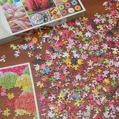 JIGSAW, PIECES, CARDBOARD, GAME, COMPLETION, SOLVE, PUZZLE, SHAPES, PICTURE