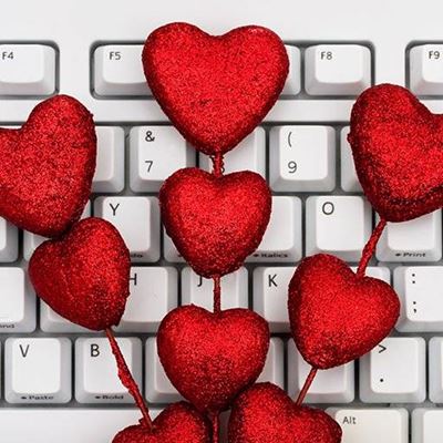 VALENTINE, HEARTS, DATING, COMPUTER, ROMANCE, KEYBOARD, INTERNET