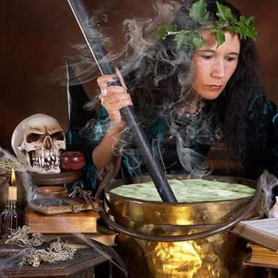 WITCH, HALLOWEEN, BREW, SKULL, SPELL, SPOOKY, POTION, BOOK, BUBBLING