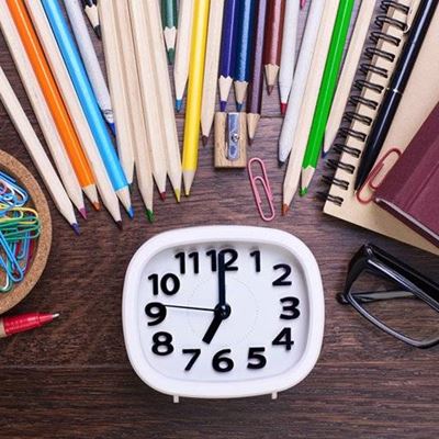 NUMBERS, TIME, LENS, FRAME, PENCIL, NOTEPAD, CLOCK, HANDS, SPECTACLES