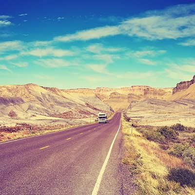 DESERT, CLOUD, LANDSCAPE, SHRUB, GRASS, BARREN, VEHICLE, ROAD, LANE, MOUNTAINS, SAND, LINES