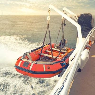 RESCUE, SAFETY, LAUNCH, DISTRESS, DAVIT, LIFEBOAT, DINGHY, WAVES, CAPSIZE