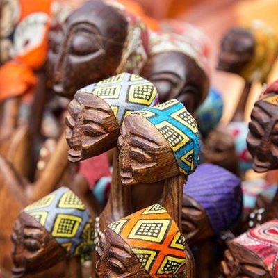FIGURINE, HEADSCARF, SOUVENIR, STATUE, TRIBAL, AFRICAN, CARVINGS, PATTERN, WOODEN, CULTURE