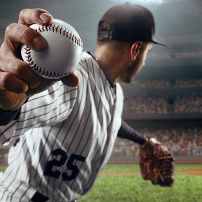 HAT, JERSEY, BASEBALL, ATHLETE, FIELD, THROW, STADIUM, BALL, STRIPES, CROWD, PITCH, MITT